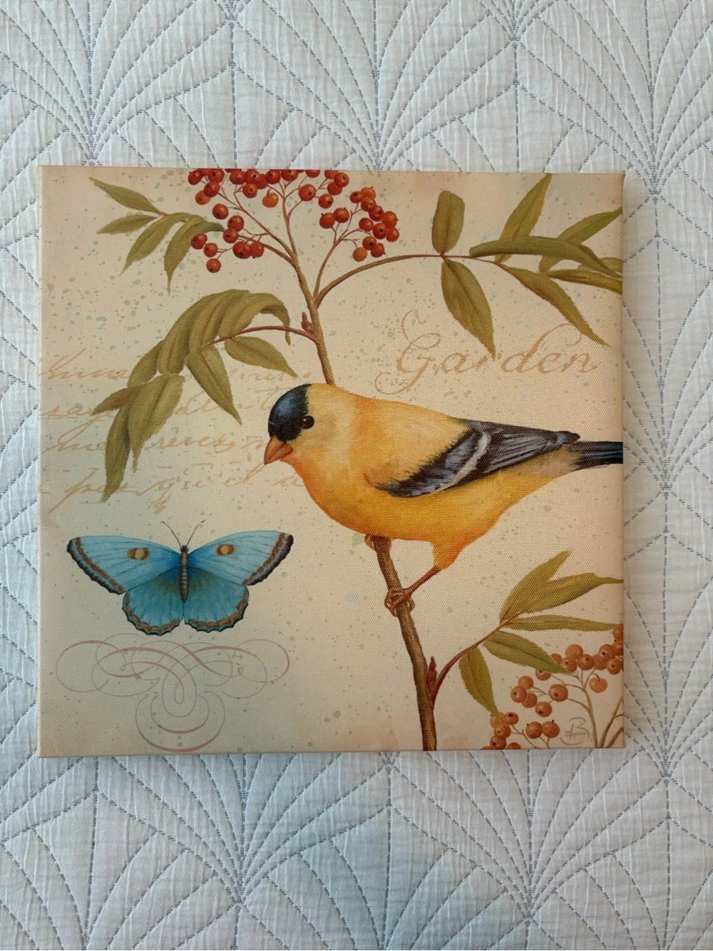 Botanical Garden Yellow Bird Wall Art